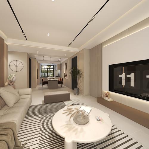 濱河一號150平米現代風住宅室內裝修設計 效果圖與裝飾解析